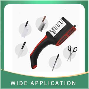 NEW Mini Professional 3 Stages Non Slip Rubber Handle Knife <b>Sharpener</b> Manual 2-in-1 Kitchen Knife <b>Sharpener</b> - Product Image 3