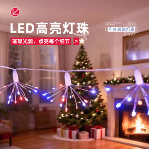 <b>Red</b> Blue White Firework <b>Lights</b> <b>Led</b> String Eight Modes Outdoor Decoration - Product Image 4