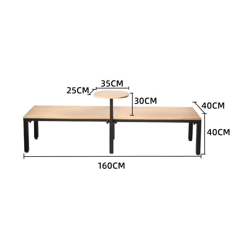 Legno massello 160 cm + un tavolo 35 cm