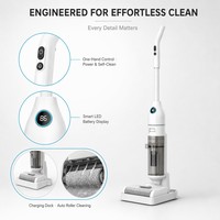 Wireless Floor Washer 120W Brushless Motor 2600mAh Lithium Battery All in One Wet Dry Vacuum Cleaner Self Clean Household German