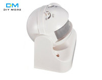 220V-240V 110V 180 degrés pour l'extérieur IP44 sécurité PIR détecteur de mouvement infrarouge interrupteur de mouvement Max 12m 50Hz 3-2000LUX