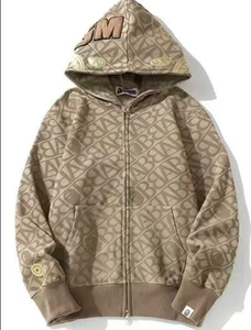 Felpa con Cappuccio e Zip per Coppia Ape Camouflage Ricamata, Versione High-End con Doppio/Singolo Cappuccio, Giacca Felpa Uomo Shark - Product Image 5