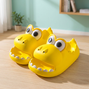 Chaussons gonflables dinosaures tendance à bout ouvert pour intérieur, semelle extérieure légère en EVA pour l'hiver, l'été et le printemps - Product Image 2