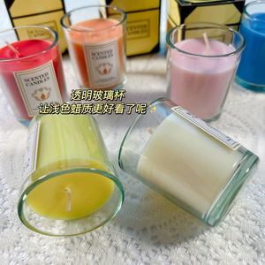 Scented Candles Soy Wax Cylinder Glass Jar Home Decoration Gift With Fragrance For Indoor Use - Product Image 1