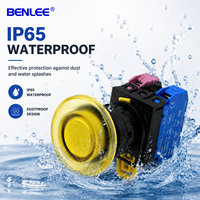 Bouton poussoir lumineux BENLEE 22 mm, étanche IP65, 500 000 cycles, bouton de commande industriel