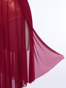 Tenue de danse de salon pour femmes, robe de danse lyrique, justaucorps métallisé, robe pour la louange, la prière et les spectacles de danse liturgique - Product Image 5