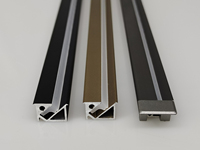 Profilé en alliage d'aluminium à rainures en T, profilé de clôture, tempérage T5, anodisé à 45 degrés, moulure d'angle de plafond légère, éclairage LED