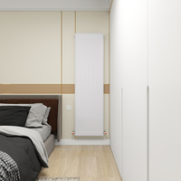 Radiateur en acier rectangulaire anthracite SLLS 2026 de type 22, thermolaqué, vertical mural pour chauffage central domestique