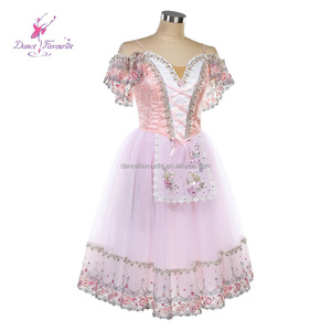 Tutu de ballet rose long et romantique B26645 pour la variation de <span class=keywords><strong>Coppelia</strong></span>, tutu de compétition de ballet - Product Image 3