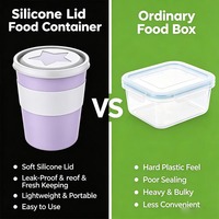 Conteneur de stockage de nourriture pour animaux de compagnie en mélamine A5 de qualité supérieure, 2700 ml, hermétique, résistant à l'humidité, boîte à croquettes pour chiens et chats avec couvercle en silicone