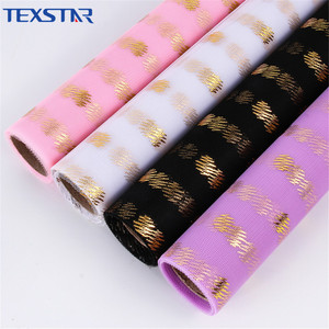 Polyester Trang Trí Deco Lưới Lưới Vải Cuộn Cho Hoa Gói - Product Image 2