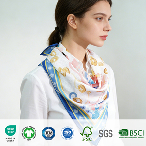 Manufacturer's Low-priced 12/14/16/19MM Silk <strong>Scarf</strong>, Fashionable and Luxurious 100% Silk square <strong>Scarf</strong> versatile - Product Image 4