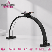 Lampe à LED professionnelle pliable en forme de demi-lune pour ongles, avec support pour téléphone, pour salon haut de gamme
