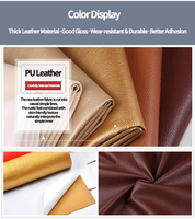 Tissu en cuir PU grain litchi KEMERLIN, cuir synthétique épais résistant à l'usure pour sacs, chaussures, revêtements de canapé