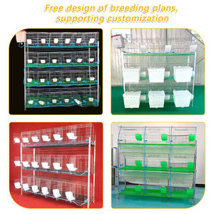 <span class=keywords><strong>Cage</strong></span> à lapins automatique personnalisable neuve à neuf places de type H avec treillis soudé galvanisé - Product Image 5