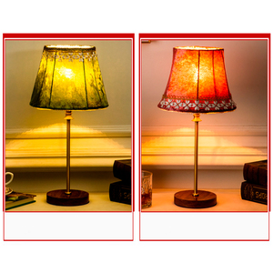 Living Room Decor Table <strong>Lamp</strong> Green Velvet Shade with Golden <strong>Stem</strong> &amp; Wooden Base Vintage Desk <strong>Lamp</strong> for Bedroom Study - Product Image 3