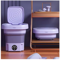 Mini machine à laver domestique automatique portable avec sèche-linge petit boîtier en plastique pliable Source d'alimentation électrique USB