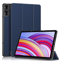 Pour Xiaomi Redmi Pad Pro 2024 Tri-Folding Flip Stand étui en cuir PU 12.1 pouces tablette coque de protection avec couverture de sommeil automatique