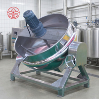 Marmite à mélanger électrique à double enveloppe en acier inoxydable, haute puissance, chauffage rapide, à commande PLC, capacité personnalisable, pour la fusion du sucre