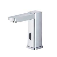Robinet de lavabo rectangulaire moderne en alliage de zinc à montage sur plan à trou unique avec capteur infrarouge automatique et fonction mains libres