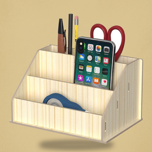 pen holder <b>Square</b> pencil holder desk PP <b>foam</b> office organizer Standing desk storage - Product Image 1