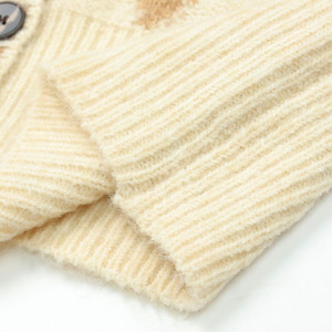 Áo cardigan len nữ dệt kim acrylic tùy chỉnh logo OEM & ODM, họa tiết kim cương, kiểu dệt jacquard, áo khoác ngoài nữ tính giản dị - Product Image 4