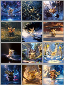 YQ Venta al por Mayor, Tarjetas de Arte Cuadradas de Pokémon, Diario de Aventuras de <span class=keywords><strong>Pikachu</strong></span>, B5, Alta Calidad, Nuevo Fan Art Coleccionable, Sellado, Booster - Product Image 5