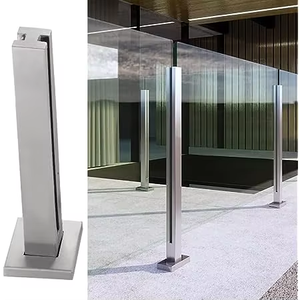 Modern Stainless Steel Balcony Glass Balustrade <strong>Fixing</strong> Posts with Rust Resistant Finish <strong>5</strong> Year Warranty for Indoor/Outdoor Use - Product Image 3