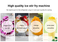 Machine à yaourt glacé à usage domestique, mini sorbetière instantanée pour la maison, plateau à glace roulée, machine à glace au yaourt frit