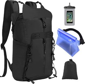 Échantillon gratuit : Sac étanche à fermeture roulée - Sac à dos imperméable pour garder l'équipement au sec lors du kayak, avec étui étanche pour téléphone - Product Image 6
