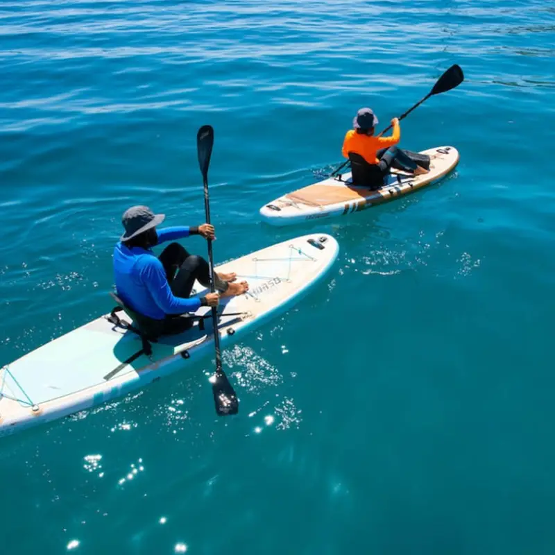 Kuer Inflatable समर्थन बोर्ड काले चप्पू सह Oem अनुकूलित चप्पू सर्फिंग बोर्ड