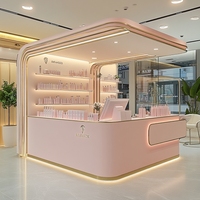 Présentoir de manucure M2 Kiosque de vitrine de manucure moderne personnalisé avec conception de magasin de barre d'ongle pour meubles de salon de manucure