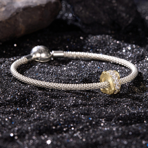 Charme en alliage plaqué or 18 carats avec pierres ovales en zircon, design étoile, style classique, bijoux unisexes, cadeau - Product Image 3