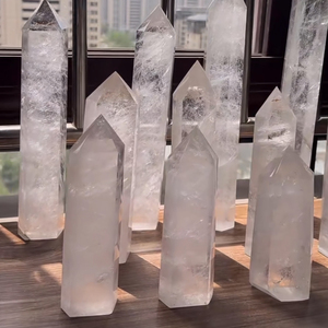 Artículos Espirituales, Péndulo de Cristal para Meditación, Varita de Cuarzo Transparente de Gran Tamaño, Torres de Cristal de Cuarzo Transparente - Product Image 5