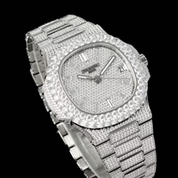 Reloj de Lujo para Hombre APS, Edición Limitada, con Moissanita VVS de Primera Calidad, Diseño Ejecutivo, Correa de Acero Inoxidable de 40 mm, Cristal de Zafiro