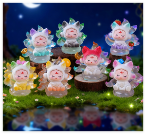 Petite figurine cadeau, statues en résine d'anime, artisanat, figurine de renard, sculpture de dessin animé, <span class=keywords><strong>petit</strong></span> animal, ornements de <span class=keywords><strong>jardin</strong></span>, décoration de gâteau - Product Image 3