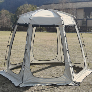 Portable <strong>Screenhouse</strong> for Family, Screened Gazebo for Bug-Free Lounging, Outdoor Sun Shade for Picnic, Events, Parties, Camping - Product Image 6