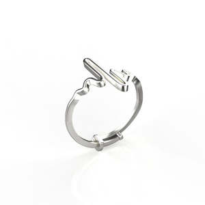 Sterling Silver Life Line Resizable Ring - Product Image 4