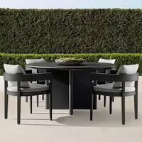 Ensemble de meubles de salle à manger de conception chinoise moderne, table et chaises en aluminium pour l'extérieur, pour utilisation dans les parcs, meubles de jardin, jardin et parc