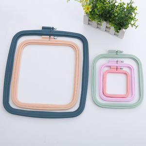 <span class=keywords><strong>Kit</strong></span> de cadre carré en ABS couleur bonbon pour broderie, outil artisanal pour point de croix DIY - Product Image 5