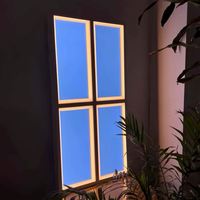 Panneau LED de fenêtre virtuelle, lumière artificielle, solution d'éclairage naturel intérieur