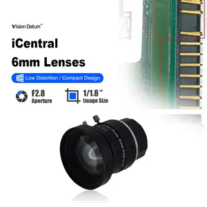 Icentral Ống Kính Thấp biến dạng công nghiệp ống kính 6MP Độ phân giải cao Thiết kế siêu rộng góc nhìn ống kính tầm nhìn datum