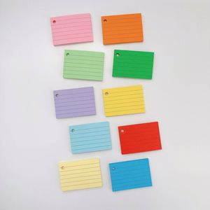 Bloc de Notas A8 Multicolor con Líneas Horizontales, Tarjetas de Palabras de Color Sólido Portátiles para Estudio y Oficina, Esencial - Product Image 4