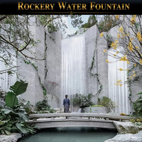 Fuente de Agua Decorativa de Roca Artificial Personalizada de Fábrica para Patio, Plaza, Atracción Turística