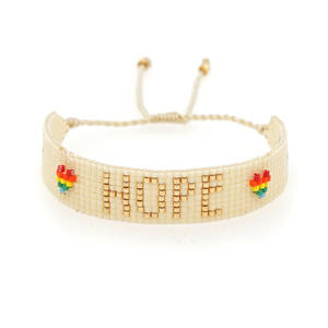 Bộ trang sức DG <span class=keywords><strong>Jewelry</strong></span> phong cách Bohemian bán chạy tại Châu Âu và Mỹ, làm từ đá tự nhiên MIYUKI, kiểu dáng tự làm, họa tiết cầu vồng, hạt chữ cái. - Product Image 6