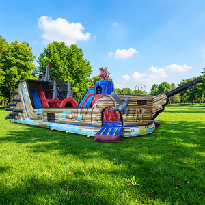 Château gonflable géant de Funland de bateau de pirate de maison de rebond gonflable géante de WINSUN pour le terrain de jeu extérieur - Product Image 1