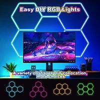 Lampes de garage hexagonales RGB intelligentes avec application et télécommande, éclairage de plafond en nid d'abeille DIY pour studio, salle de sport, décoration de sous-sol