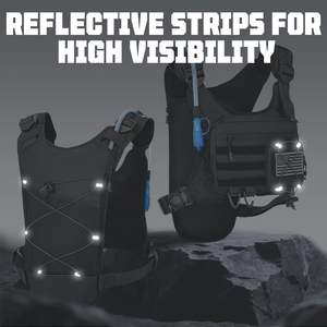 हल्का 2L पानी मूत्राशय हाइड्रेशन बहीलिंग बैकपैक हाइकिंग के लिए बैकपैक चिंतनशील छाती बैग-पुरुषों को जॉगिंग बैग - Product Image 4