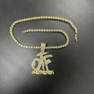 NL2124 Hip Hop uniquement <span class=keywords><strong>la</strong></span> famille diamond iced out busto down key choke neck o block catena a maglia <span class=keywords><strong>cubana</strong></span> logo otf - Product Image 6