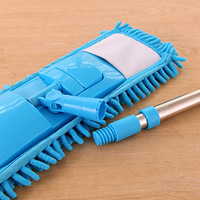 Serpillières professionnelles de qualité supérieure, durables, pour le nettoyage à sec, en chenille magique, avec manche télescopique en acier, écologiques